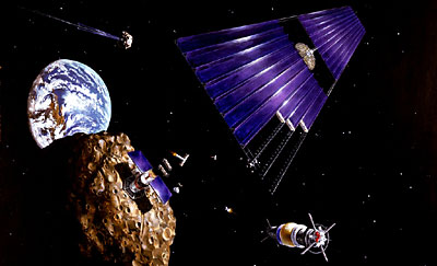 asteroid mining illustration