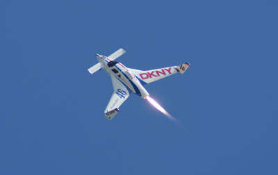 X-racer in flight