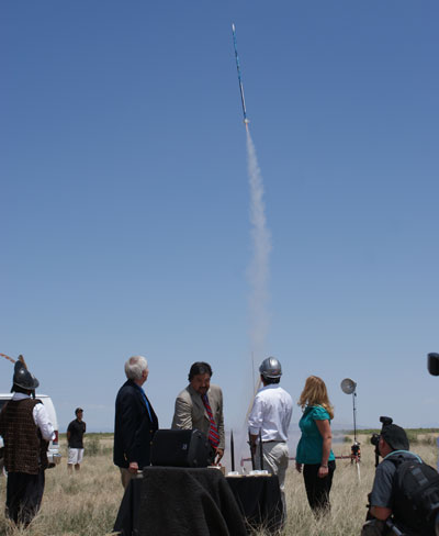 rocket launch at groundbreaking