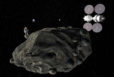 Plymouth Rock asteroid mission illustration