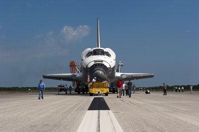 Atlantis after STS-135 landing