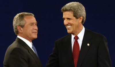 Bush and Kerry