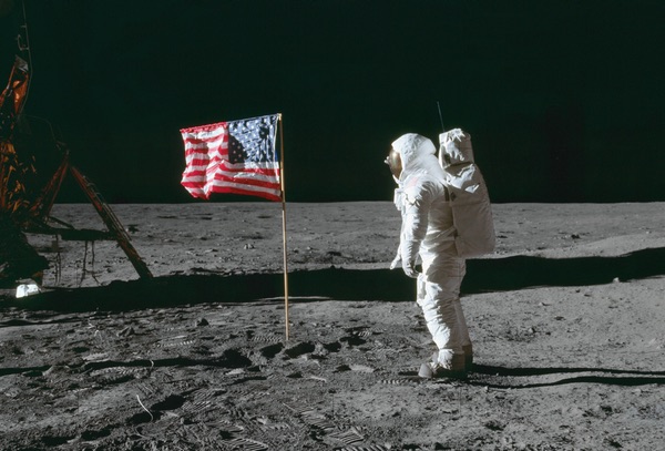 Aldrin on the moon