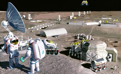 Lunar base illustration