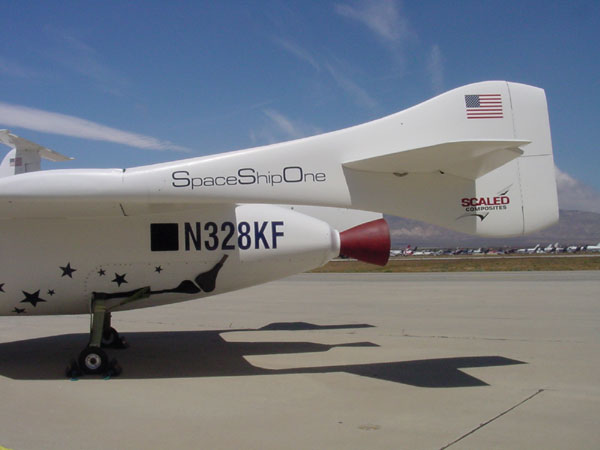Tail of SpaceShipOne