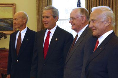 Apollo 11 crew and Pres. Bush