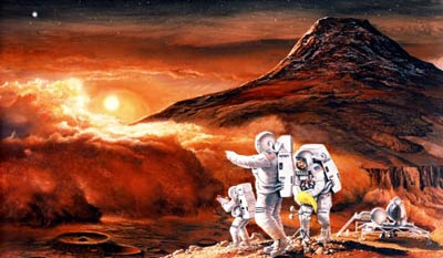 Mars exploration illustration