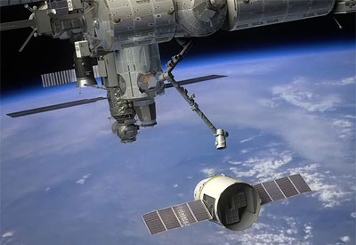 Dragon at ISS