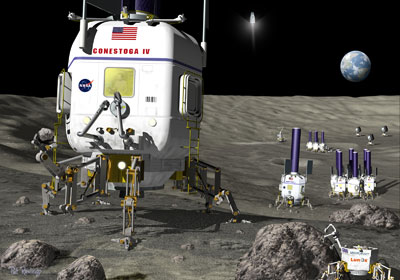 Lunar exploration illustration