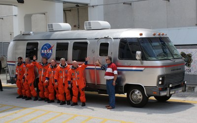 STS-134 crew walkout