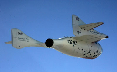 SpaceShipOne in flight