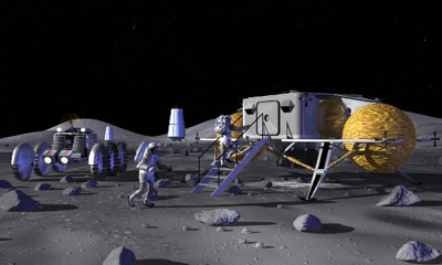 Moon base illustration