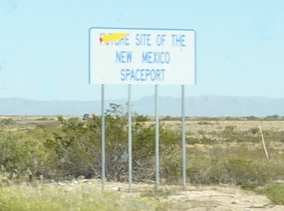 Spaceport highway sign