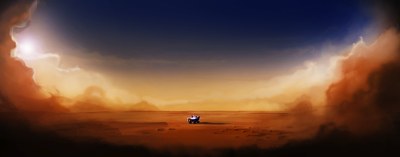 Curiosity landing illustration