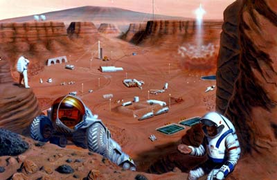 Mars exploration illustration