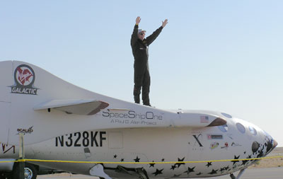 Melvill atop SpaceShipOne
