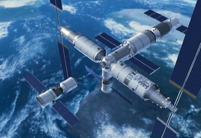 China space station illustration