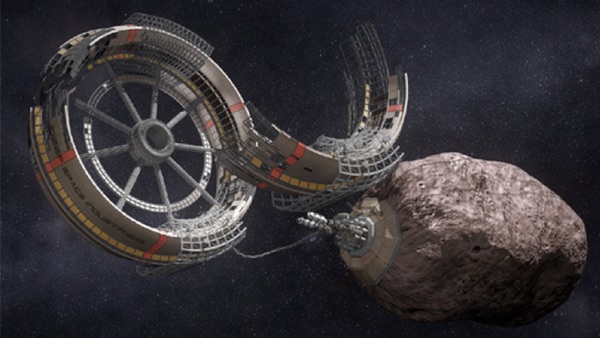 asteroid 3D printing illustration