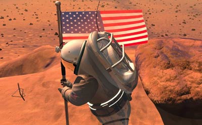 Flag on Mars