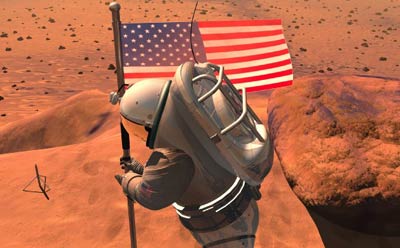 Astronaut on Mars