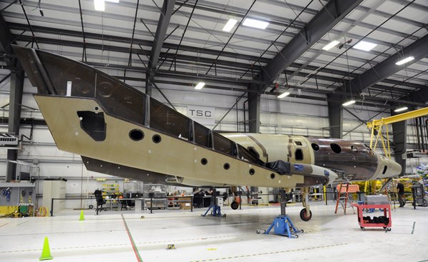 SpaceShipTwo under construction