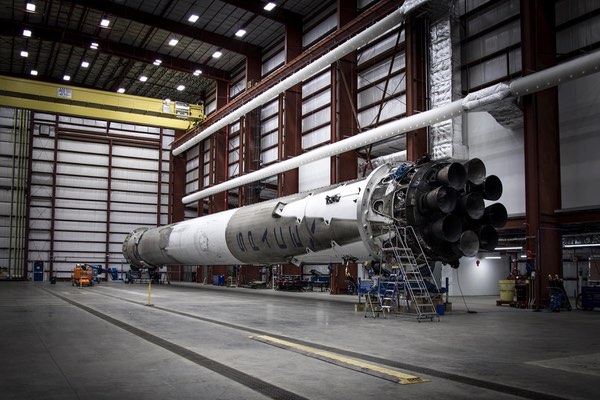 Falcon 9 in hangar