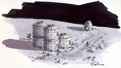 Lunar base illustration