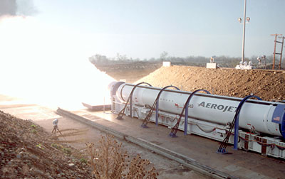 Aerojet SRB test firing