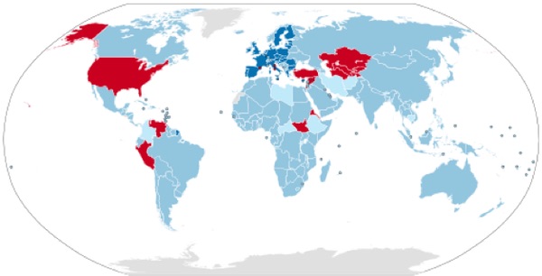 Map of CLOS nations