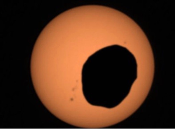 Phobos and Sun