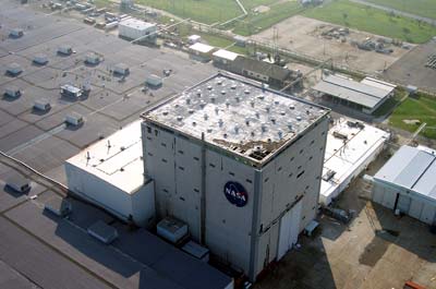 Michoud building after hurricane