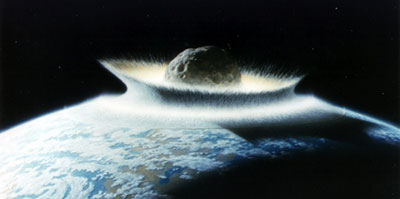 Asteroid impact illustration