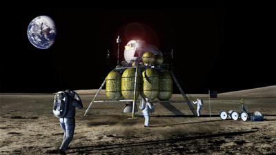 lunar landing illustration