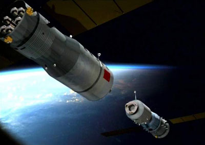 Ilustration of Shenzhou docking