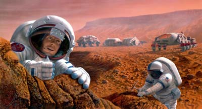 Mars exploration illustration