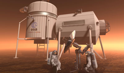 ESA Mars base illustration