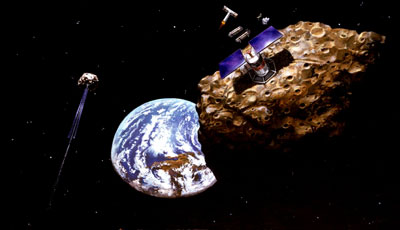 Asteroid mission illustration