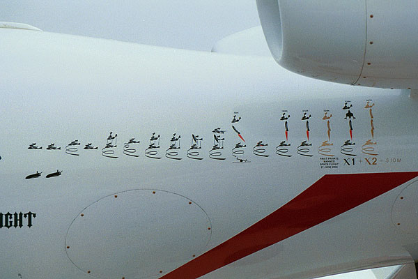White Knight mission decals