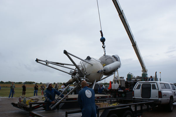 Scorpius on crane